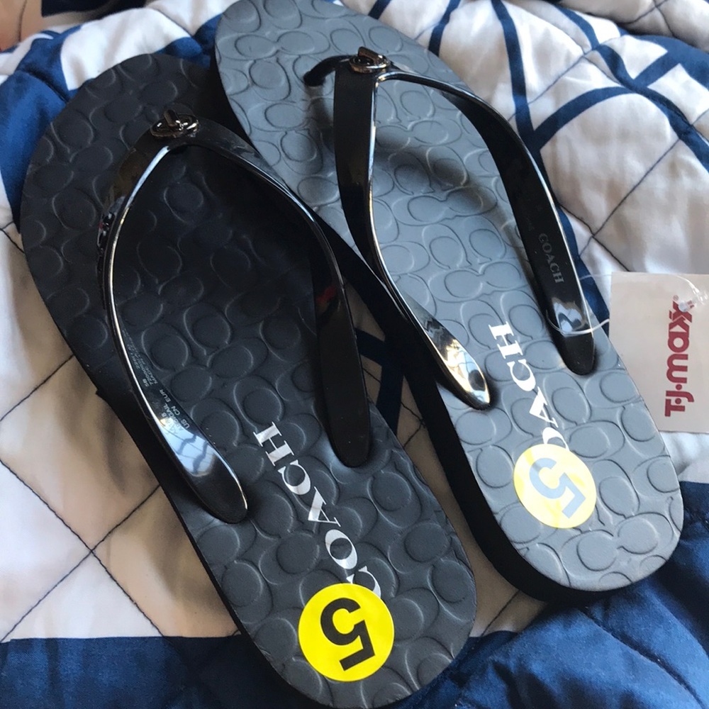 NWT Coach flip flops or sandles size 5/6